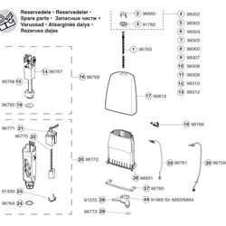 IFÖ Sign toilet, Reservedelsoversigt.